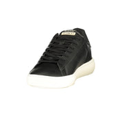 Black Polyurethane Men Sneaker
