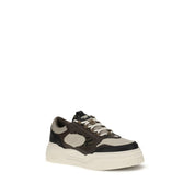 Black Calf Leather Bos Taurus Chunky Sneakers