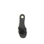 Black Calf Leather Bos Taurus Sandals