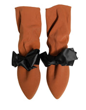 Brown Black Suede Boots Shoes