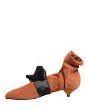 Brown Black Suede Boots Shoes