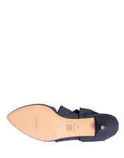 Blue Cotton Ankle Boots Shoes
