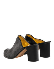 Black Sequined Mules Shoes