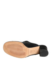 Black Sequined Mules Shoes