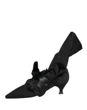Black Suede Mid Calf Boots Shoes