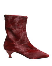Burgundy Mid Calf Boots Shoes
