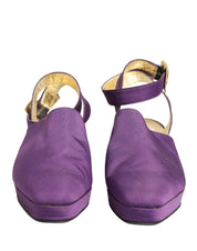 Purple Suede Sandals Shoes