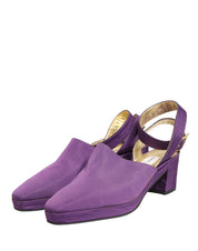 Purple Suede Sandals Shoes