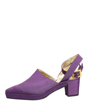 Purple Suede Sandals Shoes