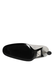 White Leather High Heels Women Pumps Shoes