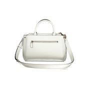 White Polyurethane Women Handbag