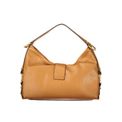 Marrone Polyurethane Women Handbag
