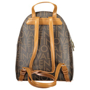 Brown Polyurethane Womens Backpack