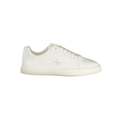 White Polyurethane Women Sneaker