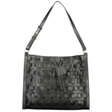 Black Polyurethane Women Backpack