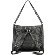 Black Polyurethane Women Backpack