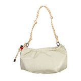 Ecru Polyurethane Women Handbag