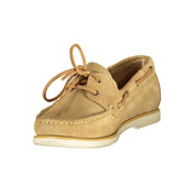 Beige Leather Men Classic Shoe
