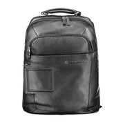 Black Leather Men's Backpack