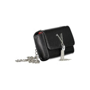 Black Polyurethane Women Handbag