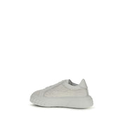 White Calf Leather Bos Taurus Chunky Sneakers