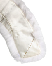 White Fur Shoulder Collar Wrap Shawl Scarf
