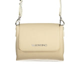 Beige Polyurethane Women Bag