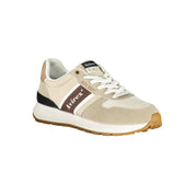Beige Polyurethane Mens Sneaker