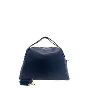 Blue Leather Women Bag