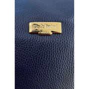 Blue Leather Women Crossbody Bag