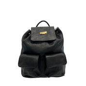 Baldinini Trend Black Leather Women Backpack