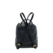 Baldinini Trend Black Leather Women Backpack