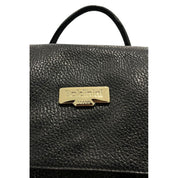 Baldinini Trend Black Leather Women Backpack