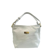 White Cowhide Clutch Bag