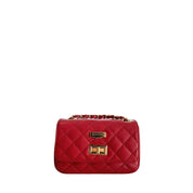 Red Leather Women Crossbody Bag