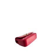 Red Leather Women Crossbody Bag