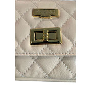 Beige Leather Women Bag