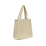 Beige Paper Shoulder Bag