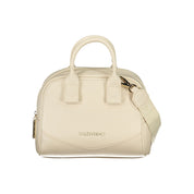 Beige Polyurethane Women Bag