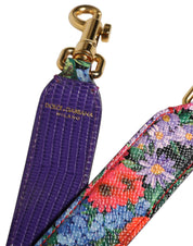 Multicolor Floral Leather Bag Accessory Shoulder Strap