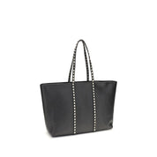 Valentino Garavani Black Calf Leather Bos Taurus Shoulder Bag