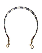 Multicolor Leather Striped Bag Accessory Shoulder Strap