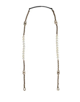 Black Leather Gold Chain Bag Accessory Shoulder Strap