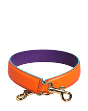 Dolce & Gabbana Orange Purple Calf Leather Bag Accessory  Shoulder Strap