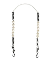White Leather Silver Chain Bag Accessory Shoulder Strap