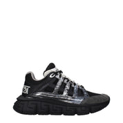 Versace Black Fabric Athletic Sneakers