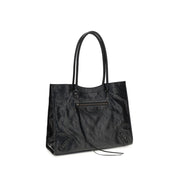 Balenciaga Black Lamb Ovis Aries Aries Shoulder Bag
