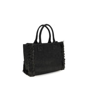 Black Raffia Shoulder Bag