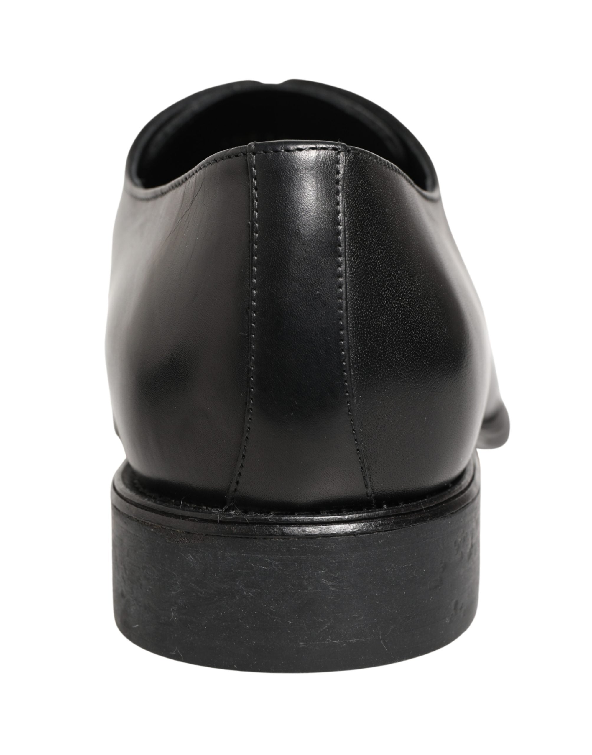 Dolce & Gabbana Black Calfskin Leather Derby Men Dress Shoes Dolce & Gabbana