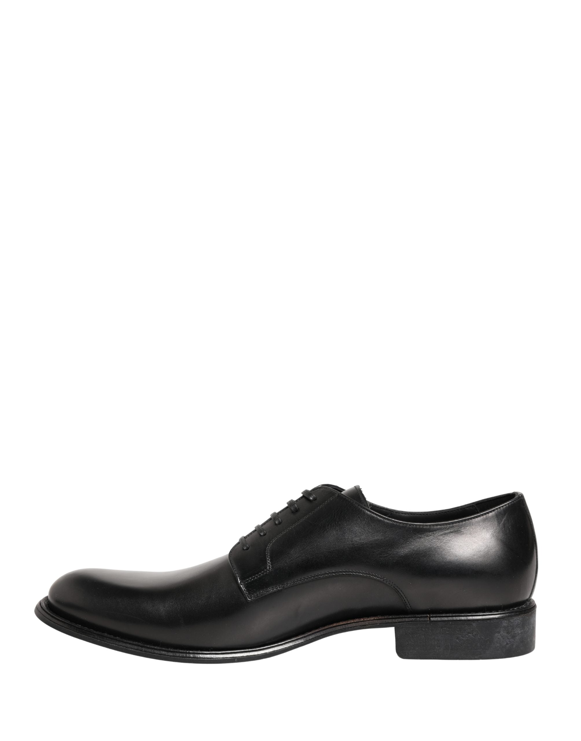 Dolce & Gabbana Black Calfskin Leather Derby Men Dress Shoes Dolce & Gabbana
